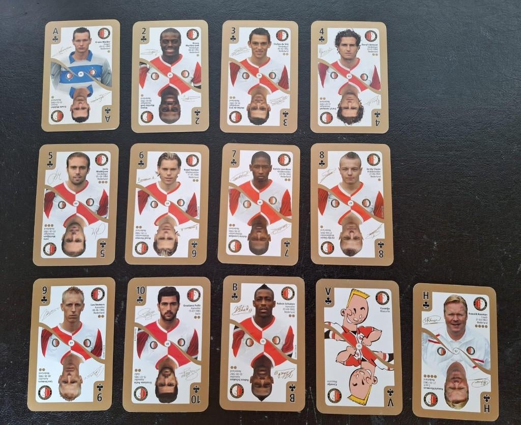 Complete set speelkaarten Feyenoord 2012-13, Verzamelen, Sportartikelen en Voetbal, Ophalen of Verzenden, Zo goed als nieuw, Feyenoord
