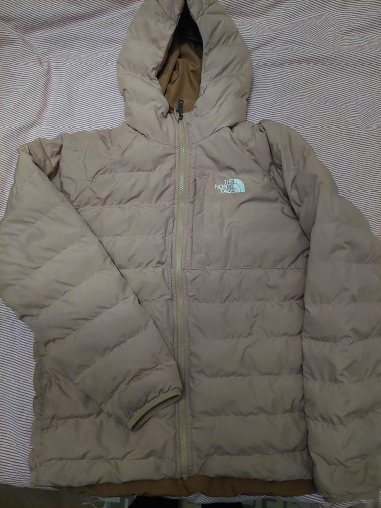 The North Face donsjas junior - Beige/Bruin - Maat (170) M, Kinderen en Baby's, Kinderkleding | Maat 170, Ophalen of Verzenden