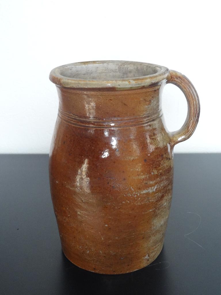Grote franse greskan met oor uit de Puisaye streek, H 23 cm, Verzenden