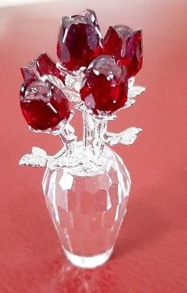 Swarovski vaasje rozen doos zonder sticker, Verzamelen, Swarovski, Ophalen of Verzenden, Zo goed als nieuw, Figuurtje