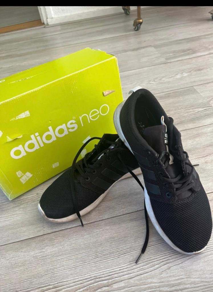 Adidas Neo Cloudfoam Lite Racer Sneakers Zwart Maat 40, Ophalen of Verzenden, Gedragen, Zwart, Sneakers of Gympen