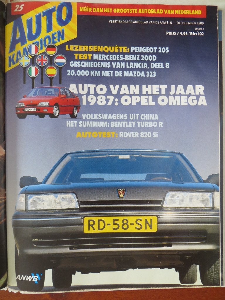 Autokampioen 25 1986 Opel Omega Peugeot 205 Bentley Turbo R, Ophalen of Verzenden, Nieuw, Peugeot