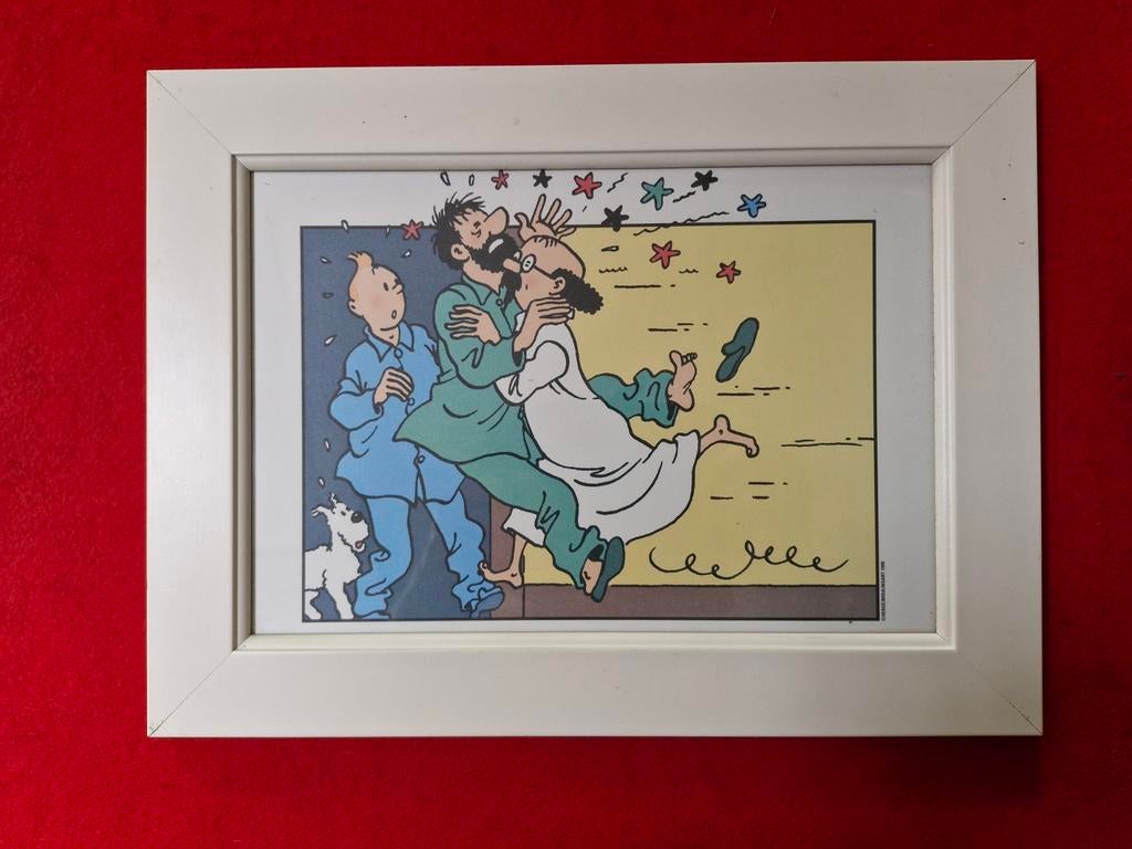 Kuifje Litho Hergé Moulinsart 1999 Ingelijst, Ophalen of Verzenden