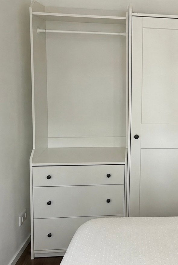 IKEA Hauga open kledingkast met 3 lades, 70x199 cm, Ophalen, 50 tot 100 cm, Zo goed als nieuw, Met lade(s)