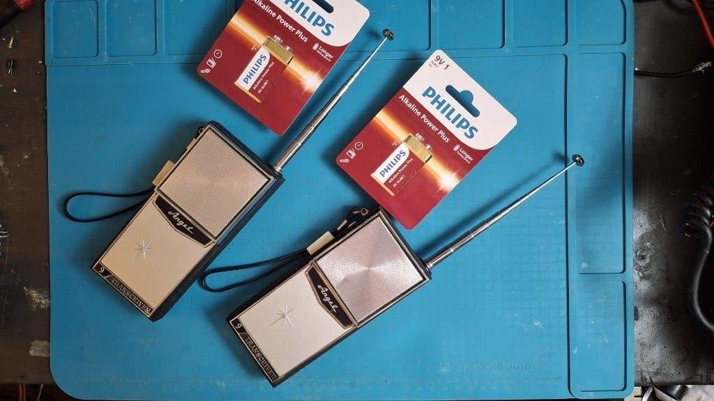 Angel ATR-9011 Walkie Talkie vintage jaren 60, Telecommunicatie, Portofoons en Walkie-talkies, Info@goedkopeautoradio.nl, Minder dan 2 km