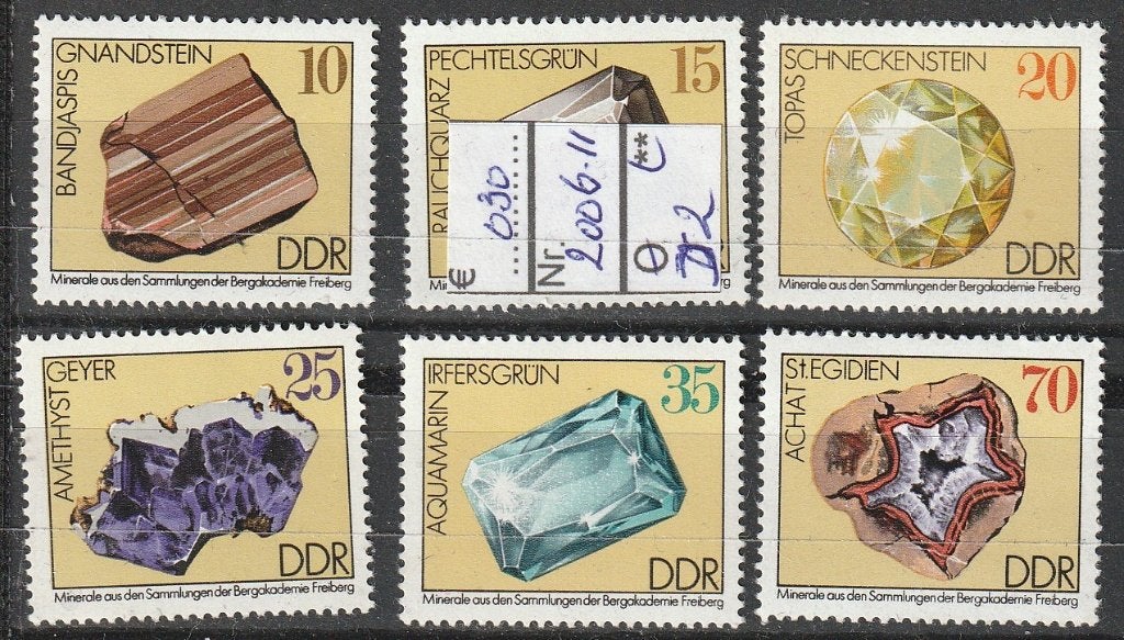 DDR Mineralen Michel 2006-11 Nr.D2p, Verzenden, DDR, Postfris