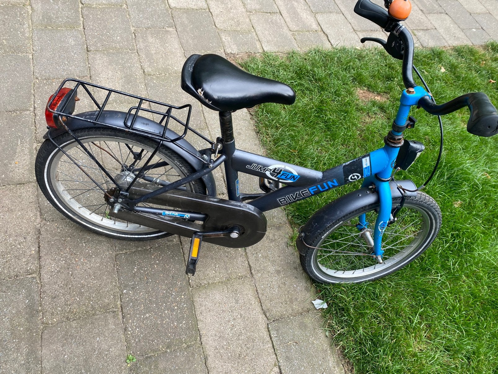 Leuke jongens fiets jump4fun, Ophalen, Gebruikt, Terugtraprem, 16 tot 20 inch