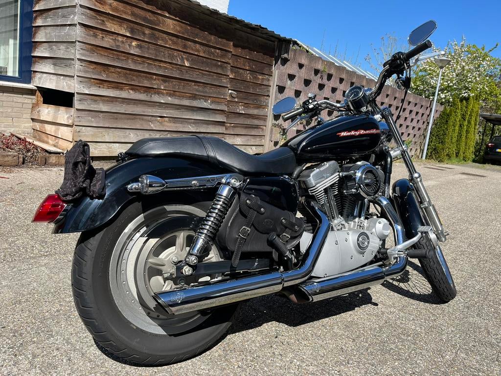 Harley Davidson Sportster 883 custom, Sportuitlaat, 2 cilinders, Occasion, Chopper