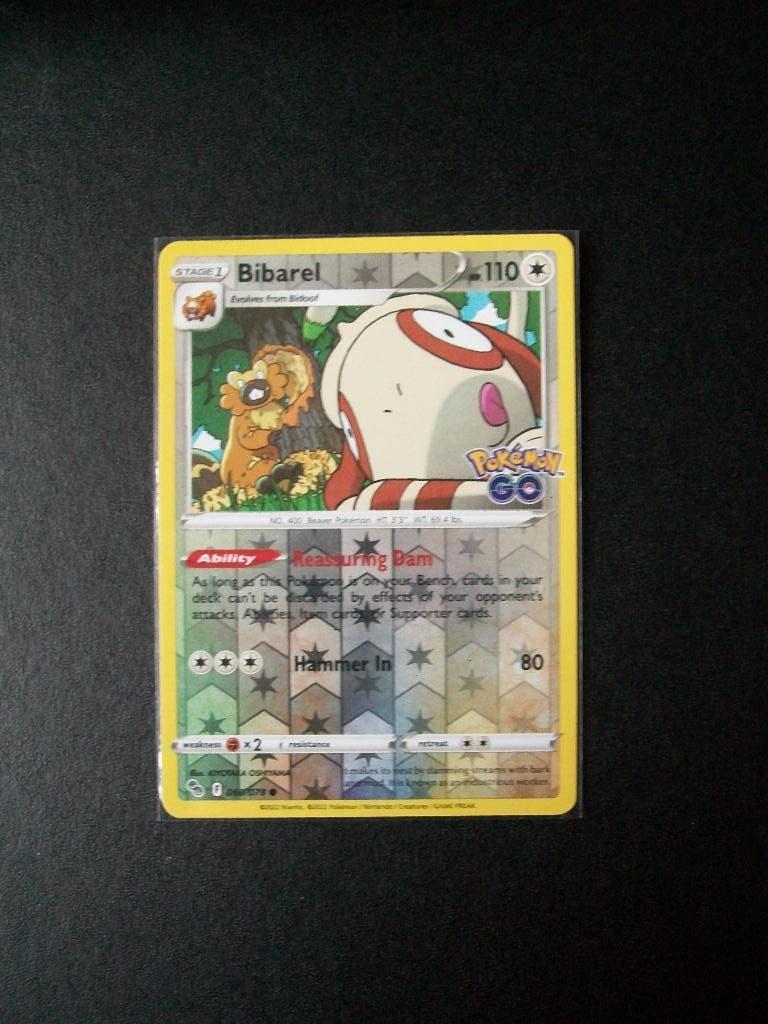 2224: Nieuwe Pokemon GO Kaart holofoil BIBAREL HP110 060/078, Verzenden, Nieuw, Losse kaart, Foil