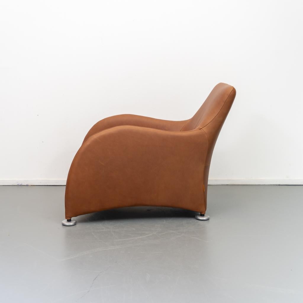2x Montis Loge Fauteuil Cognac/Bruin - Buffalo Leder, Niet ingevuld, Niet ingevuld, Leer, Ophalen of Verzenden