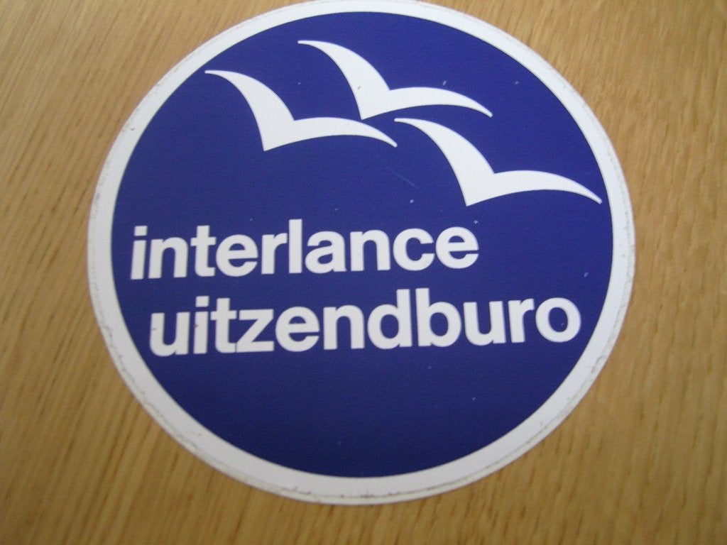 sticker Interlance uitzendburo, Ophalen, Zo goed als nieuw