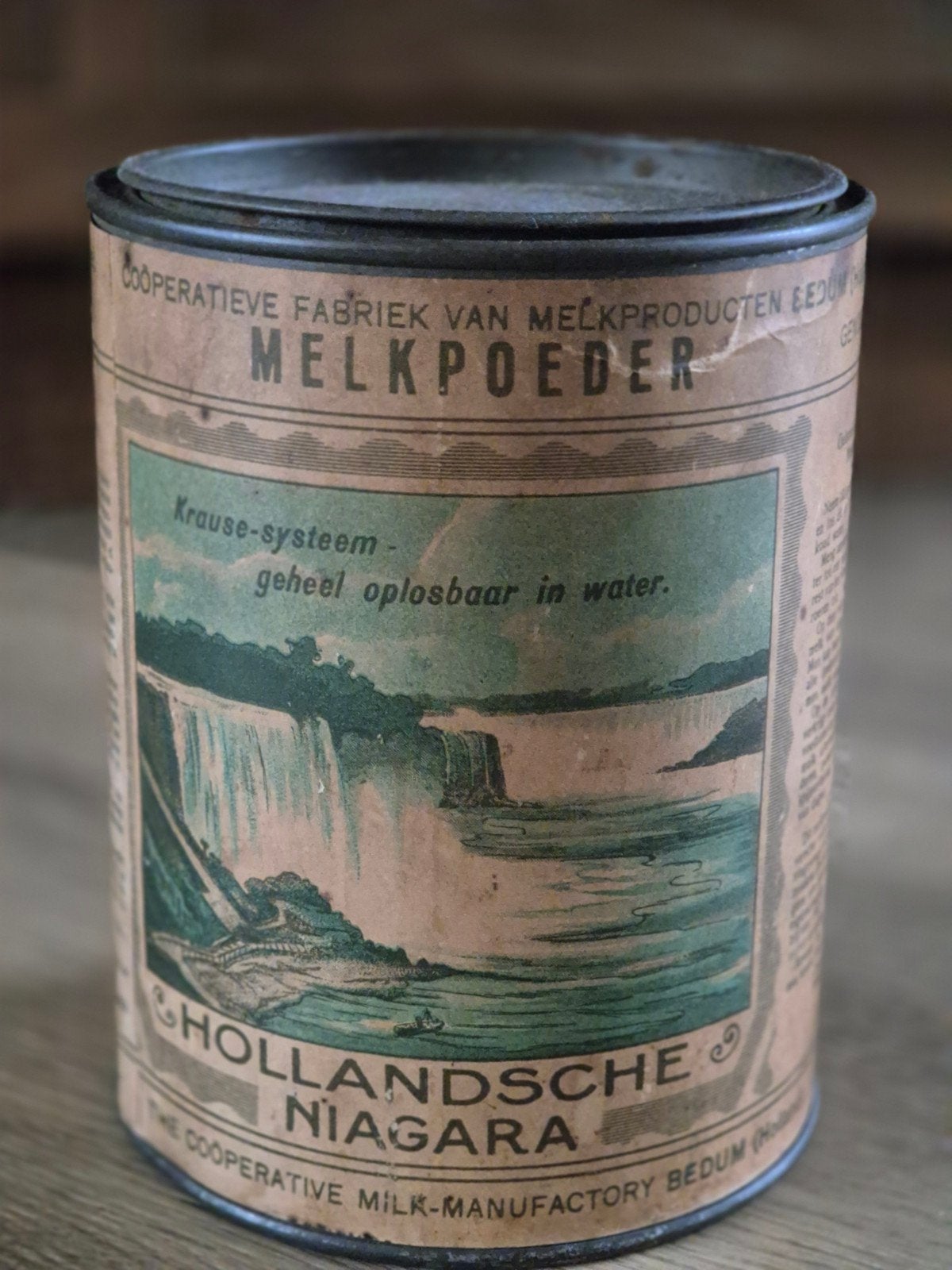 Hollandsche Niagara Melkpoeder blik Bedum Groningen, Verzamelen, Blikken, Ophalen of Verzenden, Gebruikt, Overige