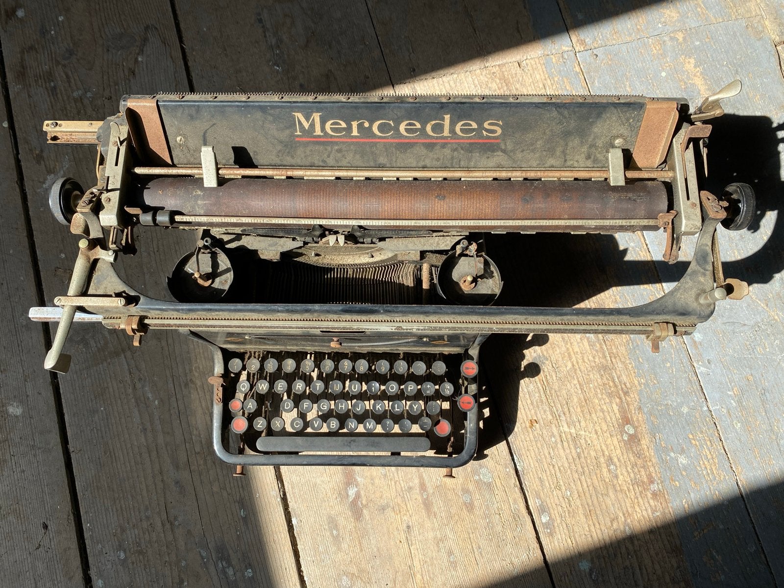 Brede Mercedes typmachine incl hoes, Diversen, Typemachines, Ophalen, Gebruikt