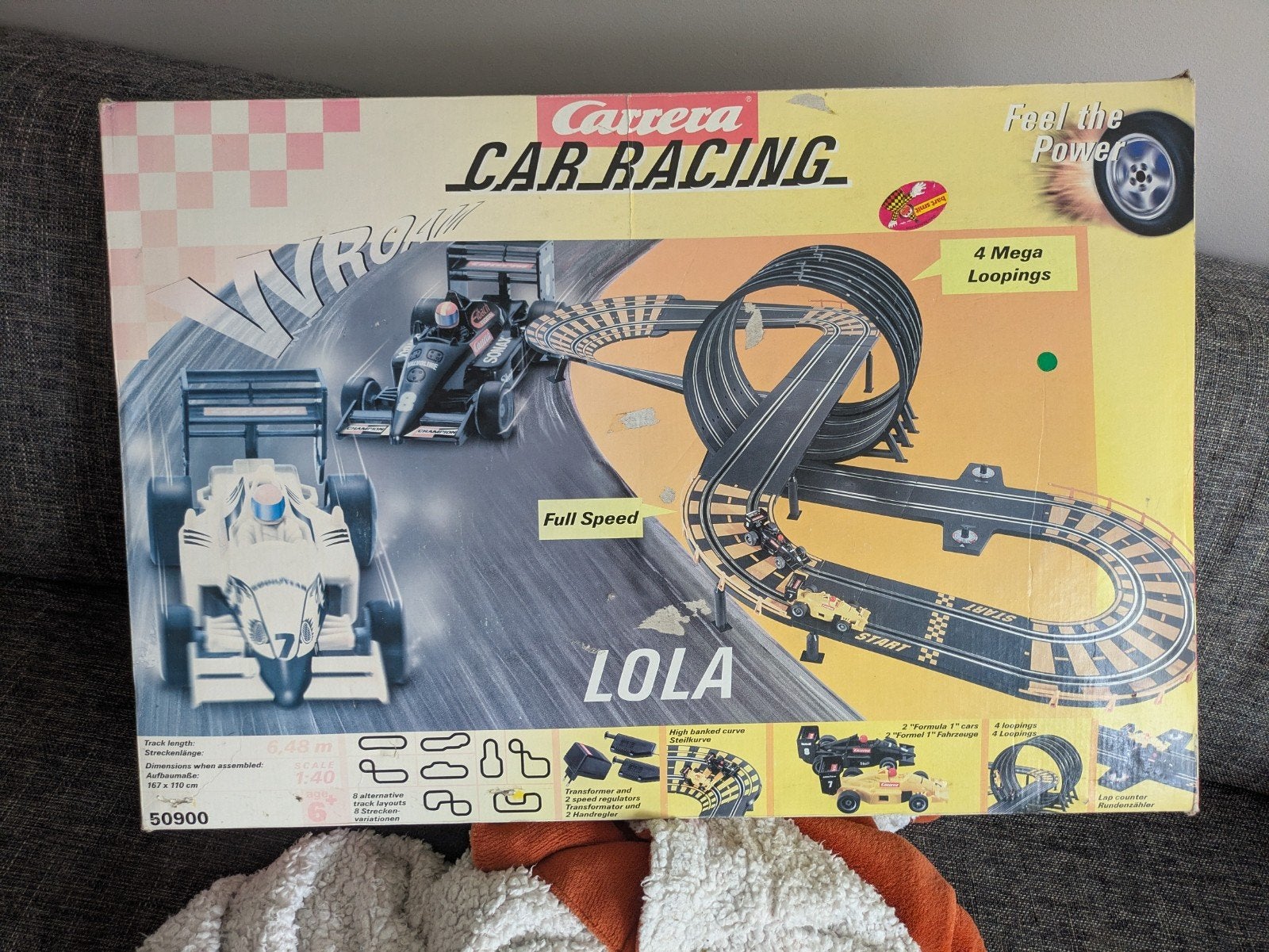 Carrera Lola Racebaan met 4 Mega Loopings. zonder auto, Carrera, Ophalen of Verzenden, Elektrisch, Met looping