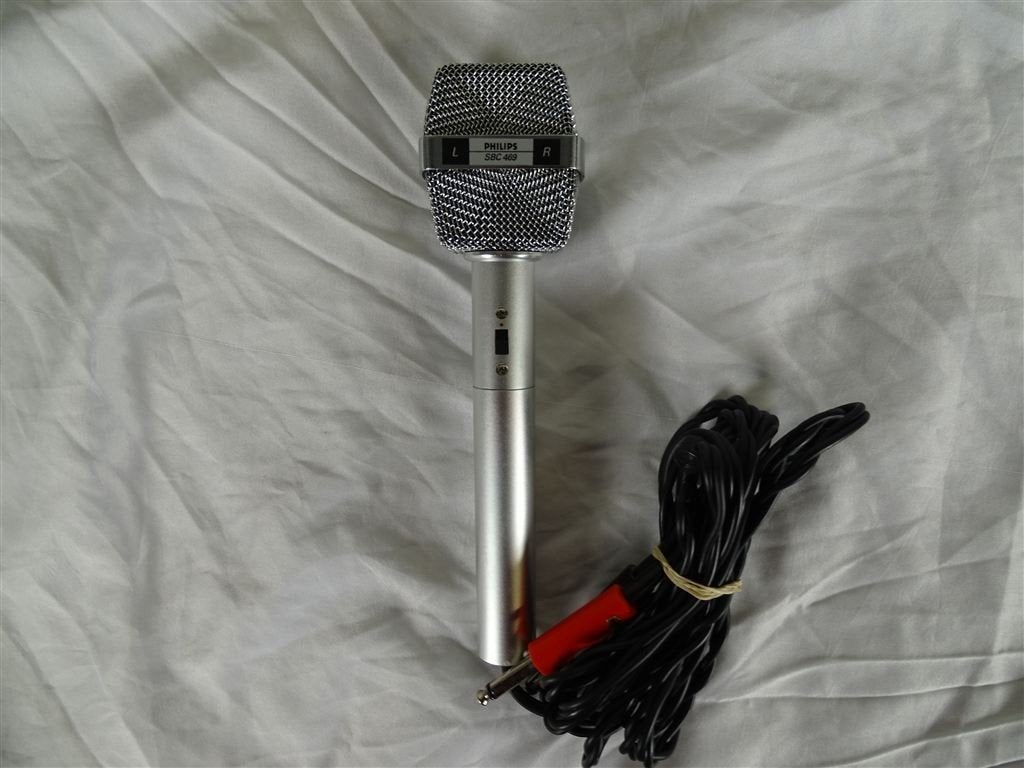 A7468. Philips Uni-directional Stereo Electret Microphone SB, Muziek en Instrumenten, Microfoons, Ophalen of Verzenden, Gebruikt