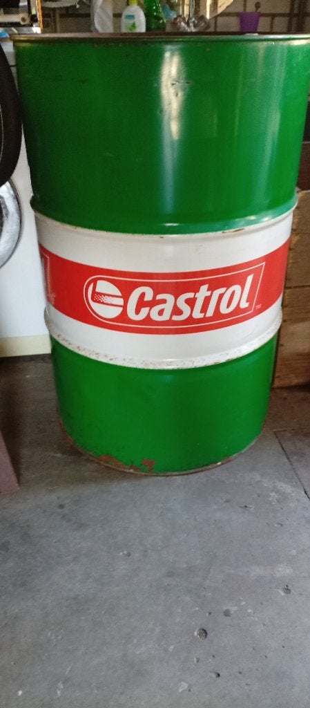Castrol olievat - Decoratief vat, Ophalen, Gebruikt