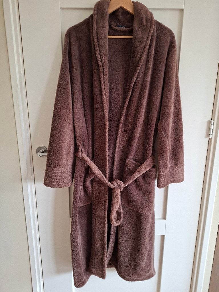 badjas. Bruin. MaatM/L. Miomar. 2 zakken en ceintuur. 130 cm, Ophalen of Verzenden, Gedragen, Maat 52/54 (L), Miomare