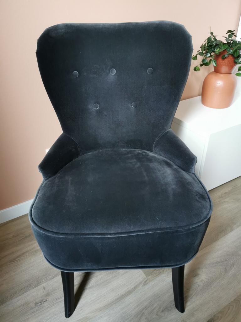 Zwarte fauteuil / stoel Ikea Remsta, Huis en Inrichting, Stoelen, Ophalen, Gebruikt, Zwart, Eén