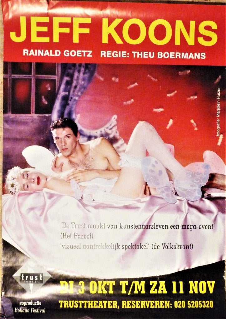Affiesje de Trust theatergezelschap Jeff Koons 2000, Rechthoekig Staand, Verzenden, Deurposter of groter, Zo goed als nieuw