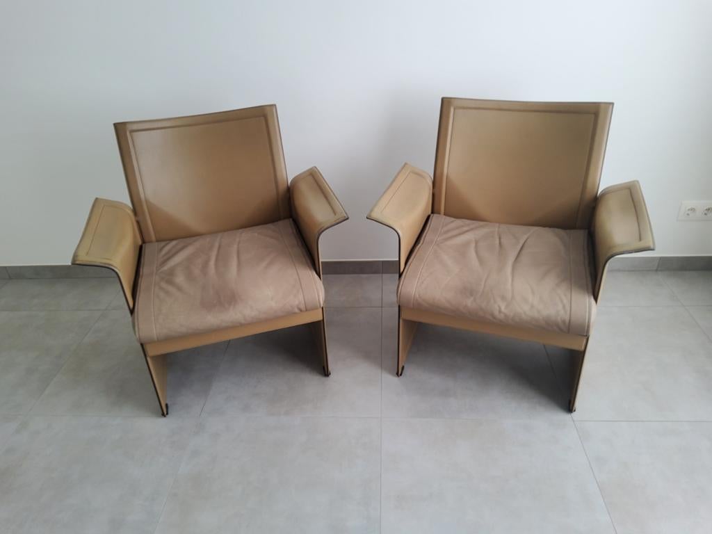 2st Matteo Grassi fauteuils, Huis en Inrichting, Fauteuils, Ophalen, Gebruikt, 75 tot 100 cm, 50 tot 75 cm
