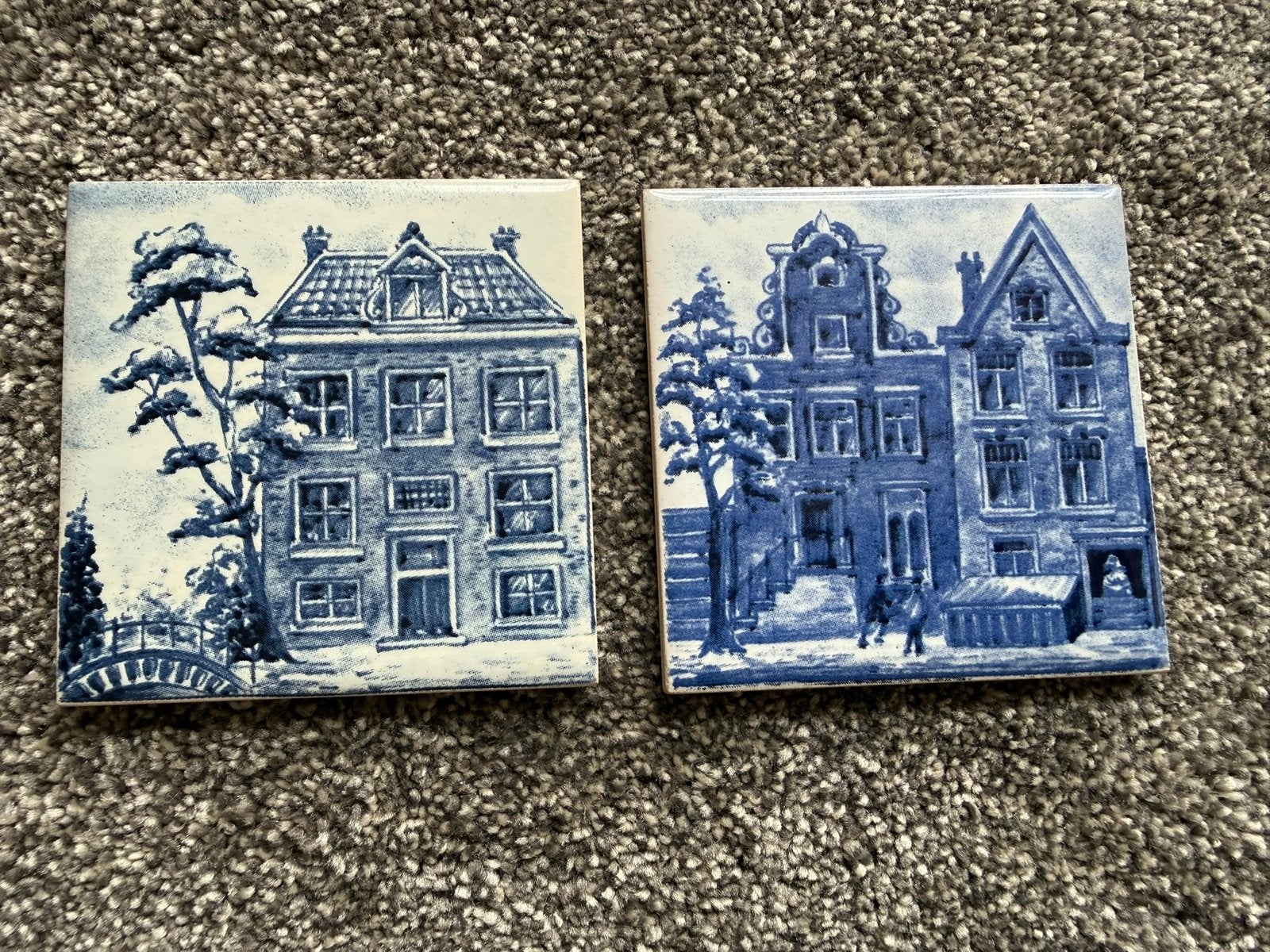 Vintage KLM Delfts blauwe tegeltjes, Ophalen of Verzenden