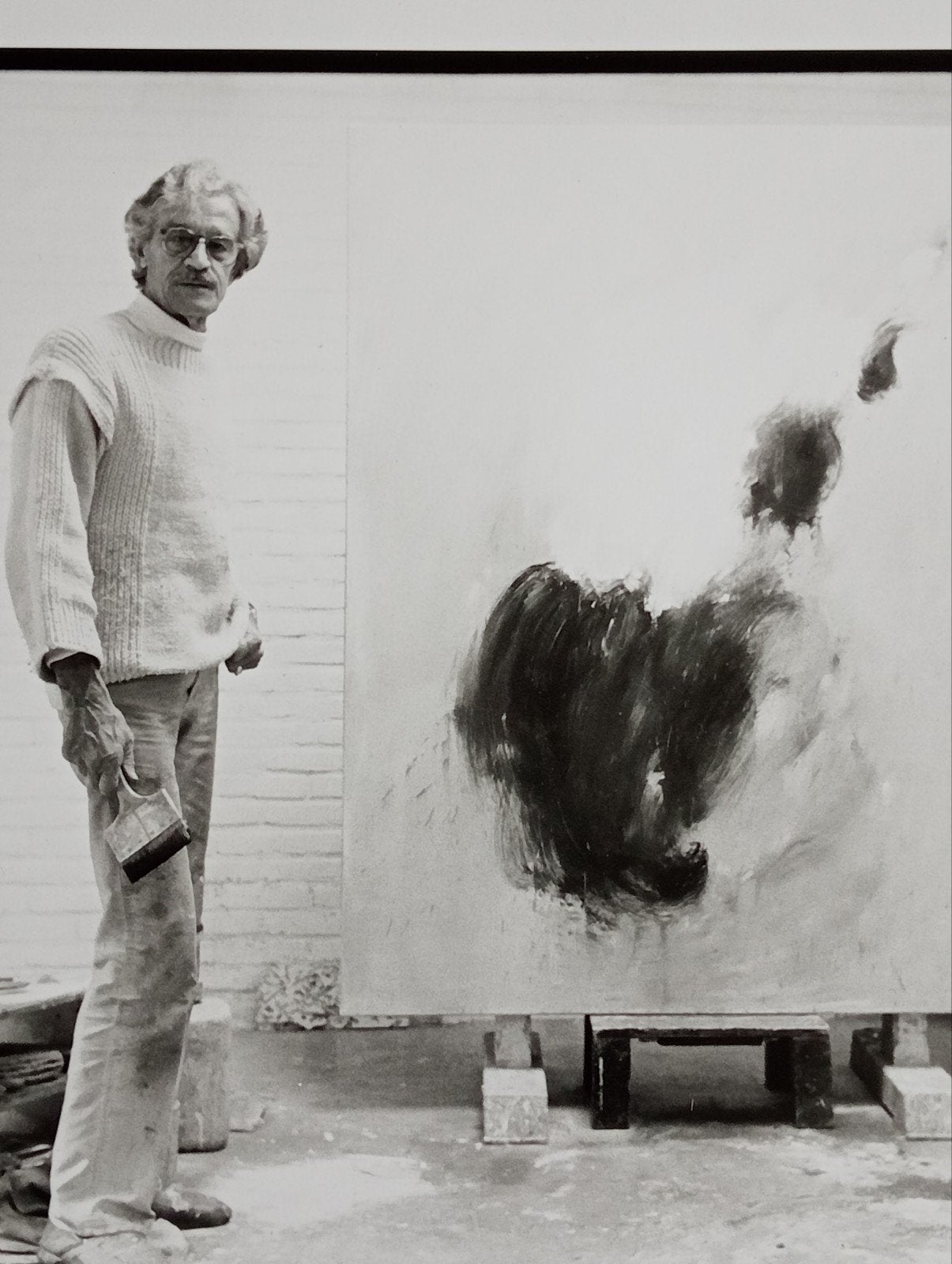 Eugène Brands portretfoto in Atelier -Nico Koster, Antiek en Kunst, Ophalen of Verzenden