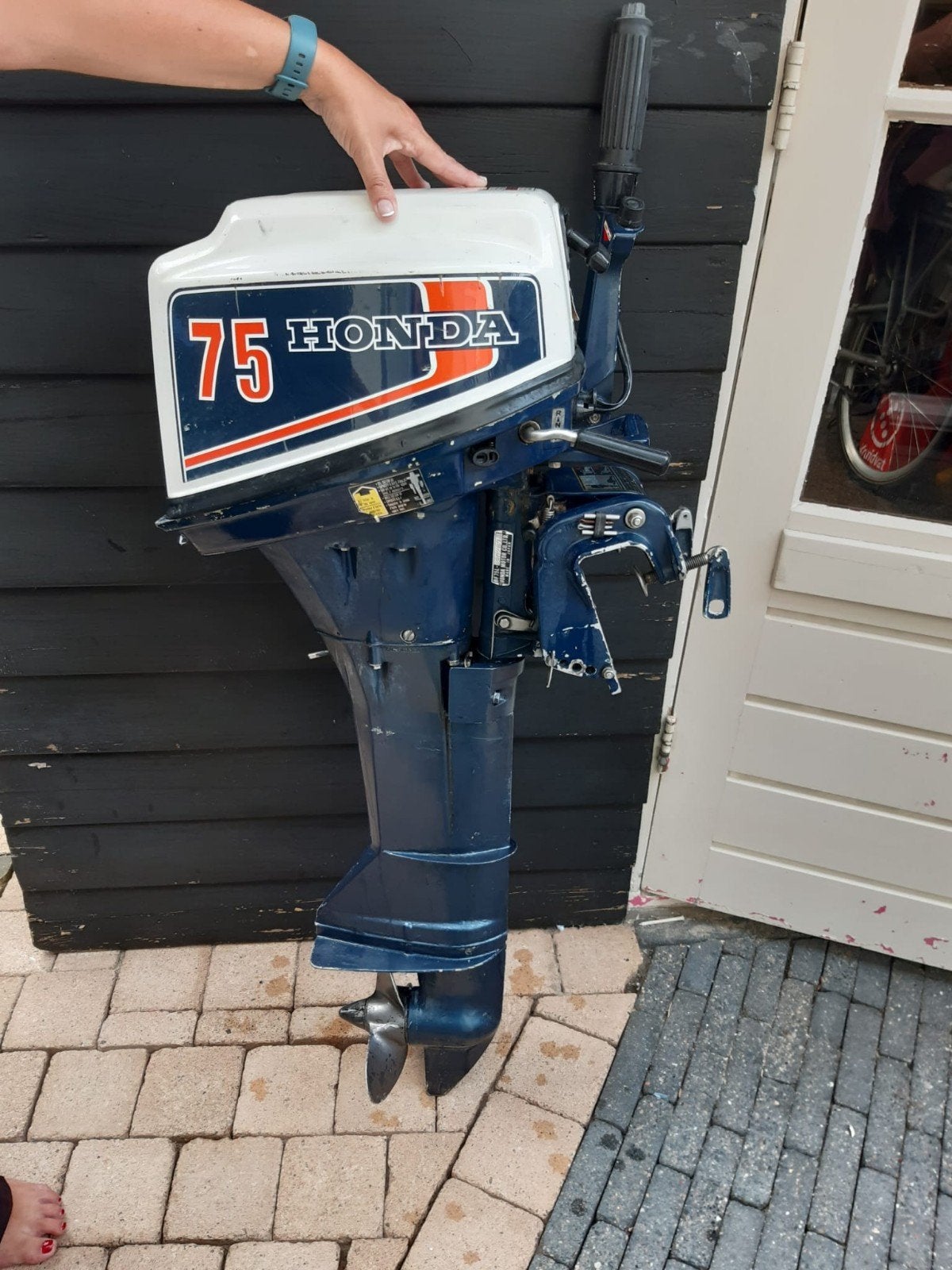 Honda 7.5 PK 4-takt langstaart buitenboordmotor, Watersport en Boten, Buiten- en Binnenboordmotoren, Ophalen, Gebruikt, 5 tot 10 pk