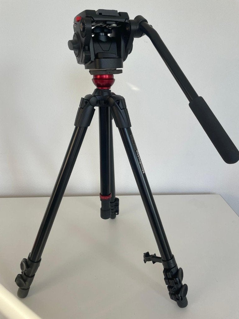 Manfrotto 755XB Video Tripod, Driepoot, Zo goed als nieuw, 150 tot 175 cm, Manfrotto