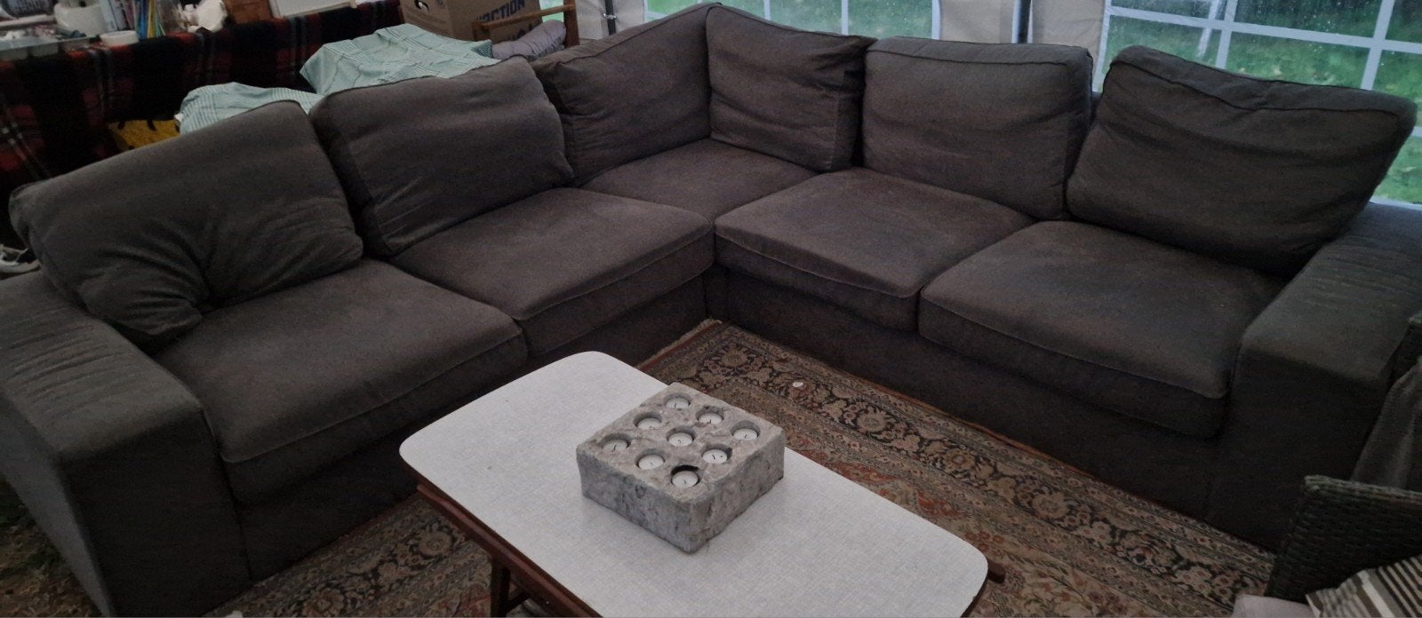 Hoekbank ikea. gratis, Huis en Inrichting, Ophalen, Gebruikt, Stof