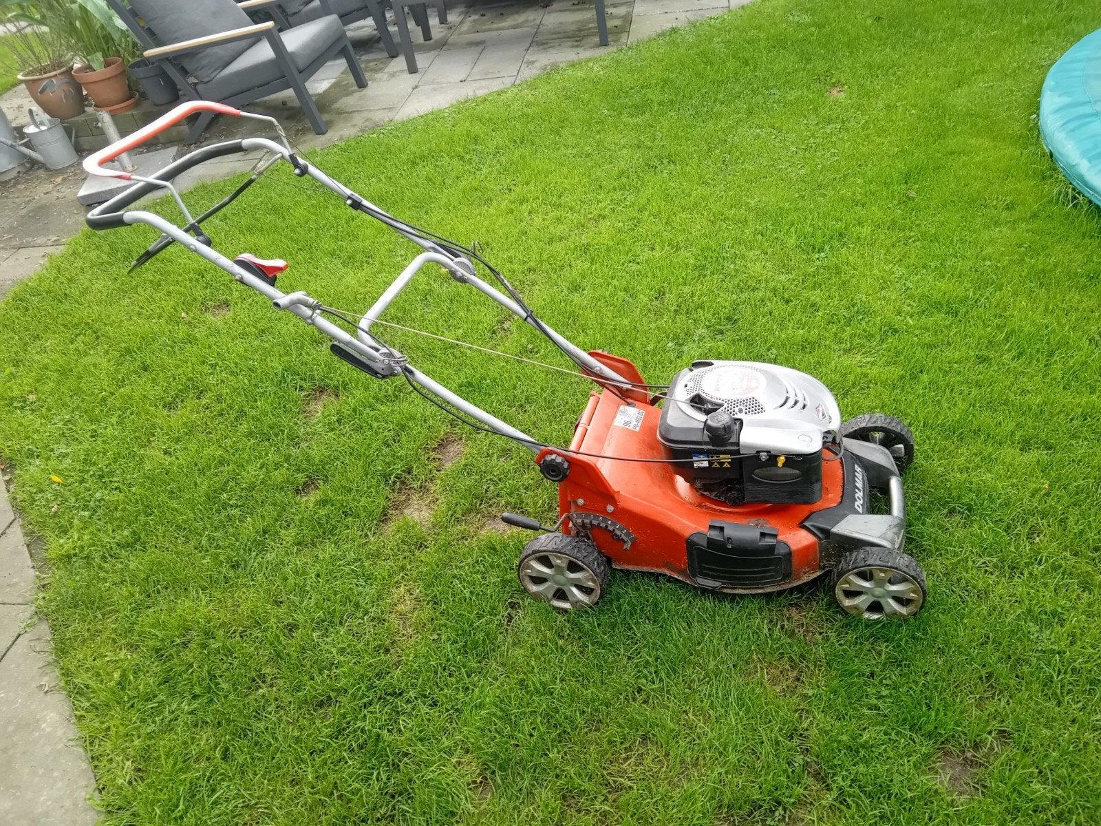 Dolmar grasmaaier opknapper of voor onderdelen, Tuin en Terras, Ophalen, Cirkelmaaier, Gebruikt, Benzine-grasmaaier