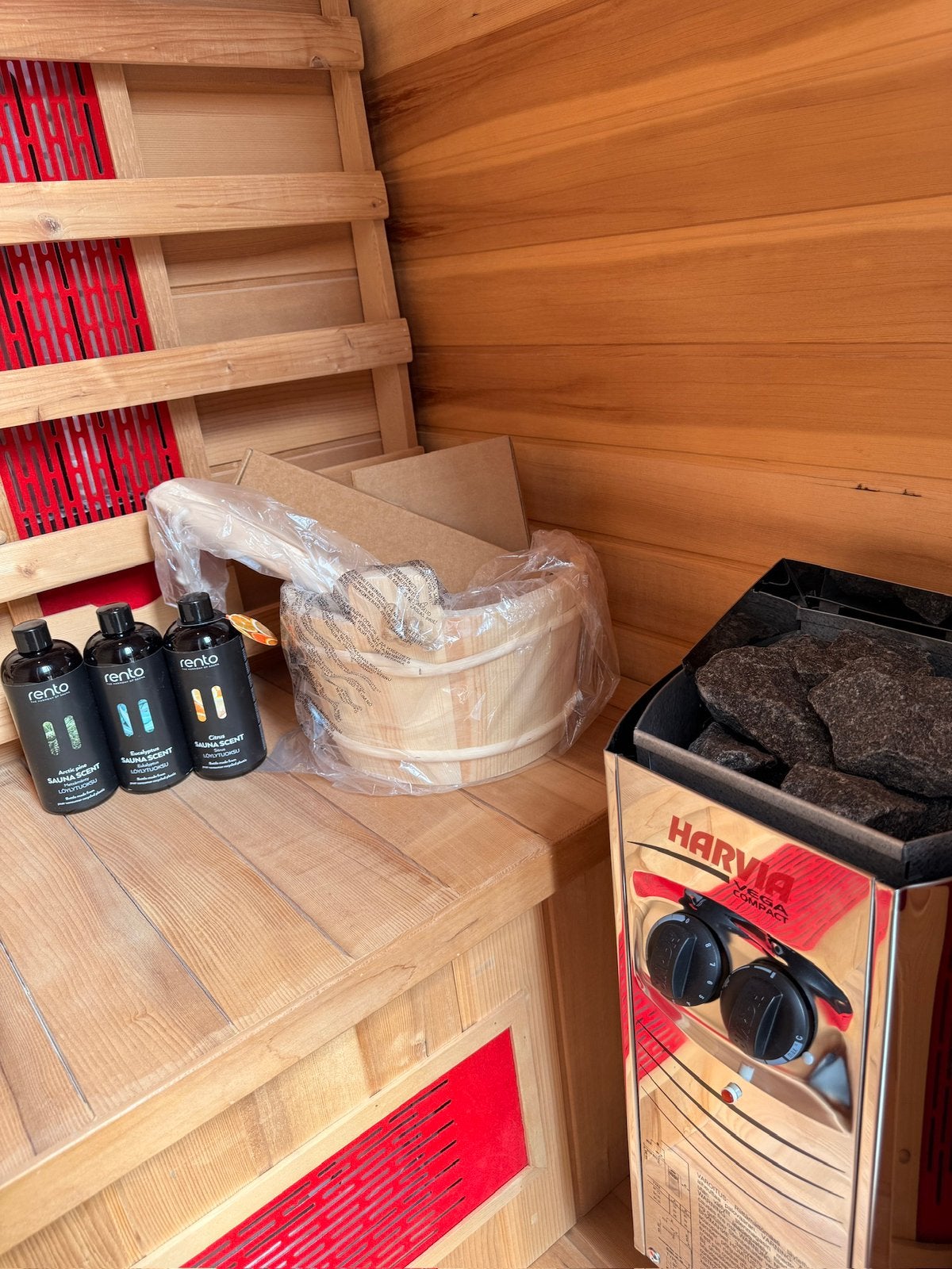 Combi Sauna - Infrarood en Fins - 230V | GRATIS LEVERING, Ophalen of Verzenden, Zo goed als nieuw, Infrarood, Complete sauna