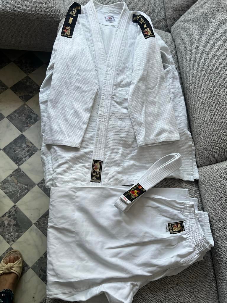 Matsuru Judo/Karate Pak - Maat 180 met Witte Band, Groter dan maat XL, Gebruikt, Judo, Vechtsportpak
