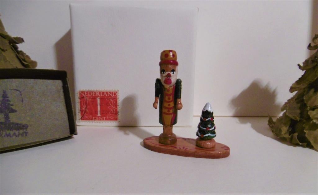 Oud Duits rookmannetje miniatuur pop speelgoed winkel kerst, Diversen, Verzenden