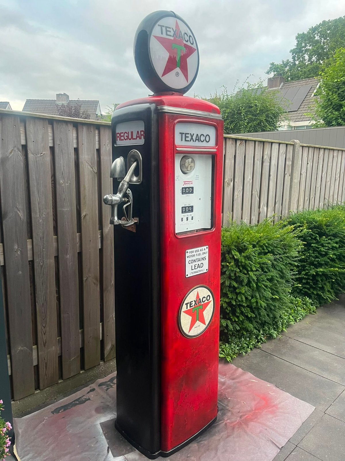 Tokheim 39 tall 4 window benzinepomp gaspump, Ophalen, Zo goed als nieuw