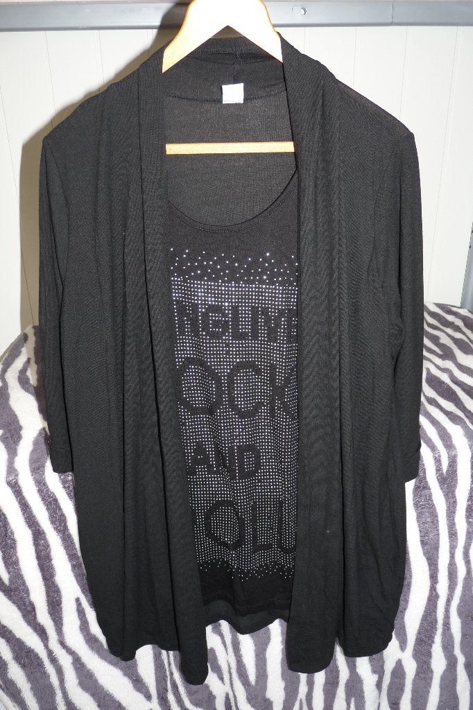 nieuw zwart MS mode shirt tekst mt XXL, Kleding | Dames, Grote Maten, Zwart, Nieuw, MS Mode, Shirt of Top