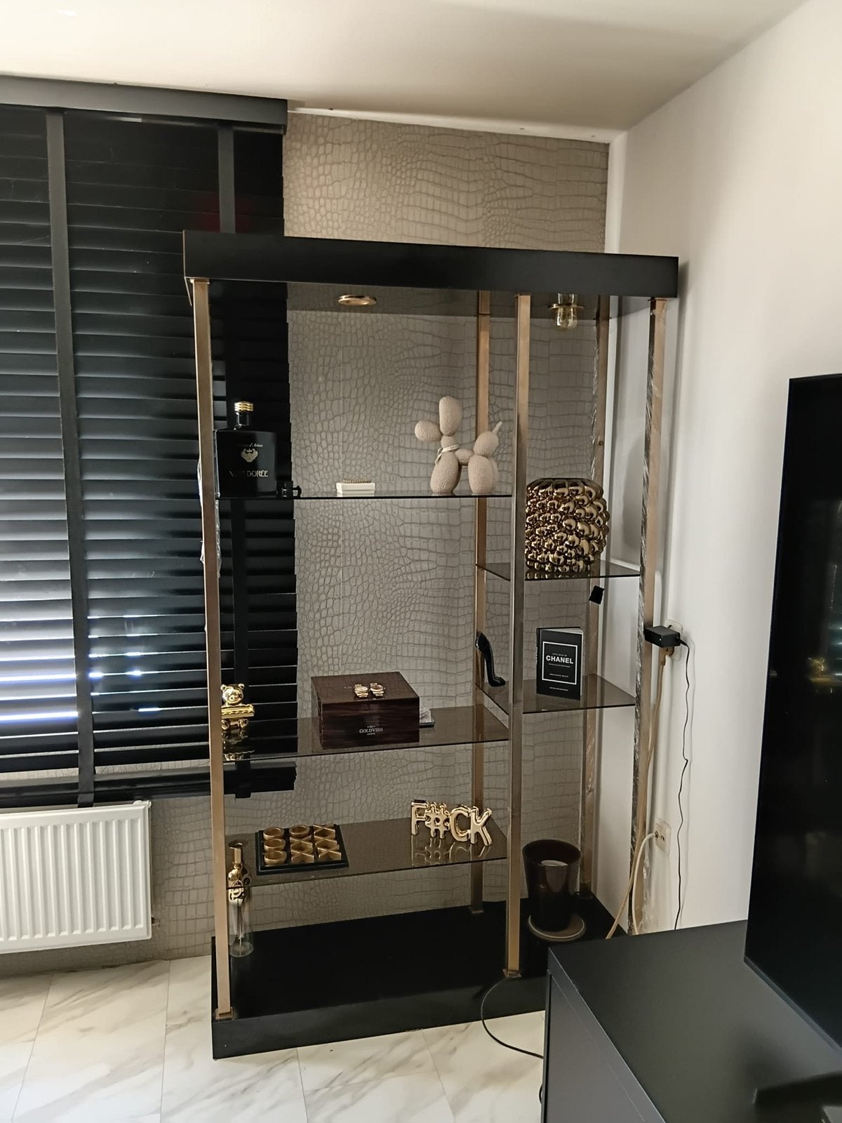 Belgo Chrome jaren 70 vitrinekast, Huis en Inrichting, Kasten | Vitrinekasten, Gebruikt, 100 tot 150 cm, Ophalen of Verzenden