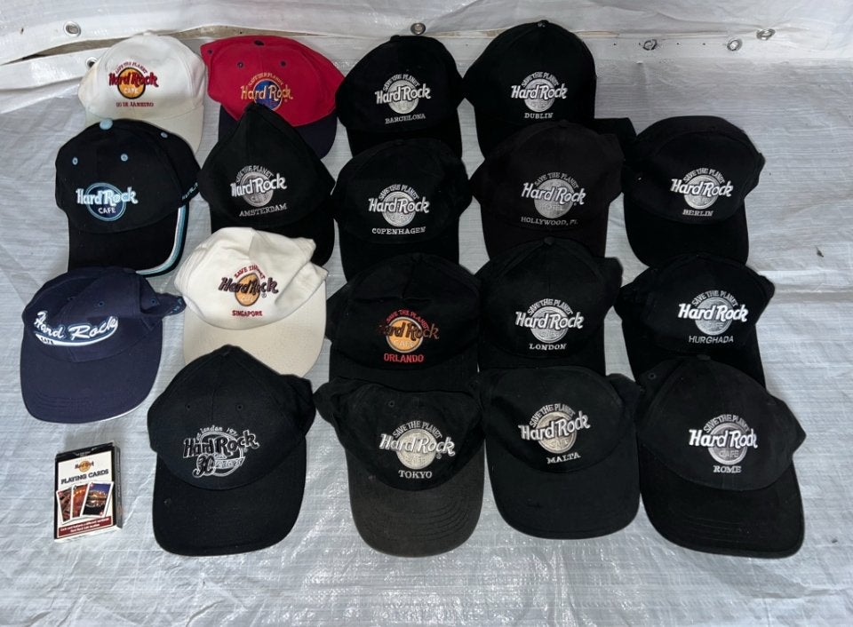 18 Vintage Jaren '90 Hardrock Café petjes caps - Wereldwijd, Kleding | Heren, Ophalen of Verzenden, Nieuw, One size fits all, Pet