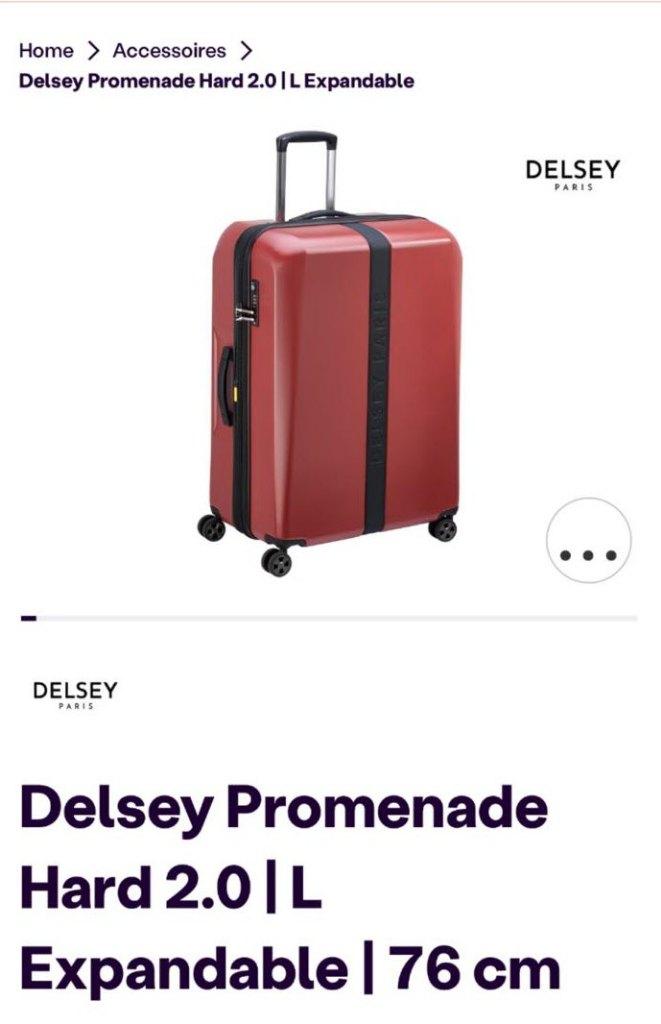 Reis Koffer (grote) voor op vakantie (reiskoffer Delsey), Sieraden, Tassen en Uiterlijk, Koffers, Hard kunststof, Zo goed als nieuw