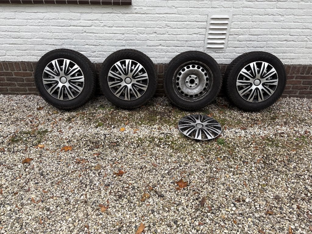 Winterbanden met stalen velgen, Ophalen, Gebruikt, 16 inch, Banden en Velgen