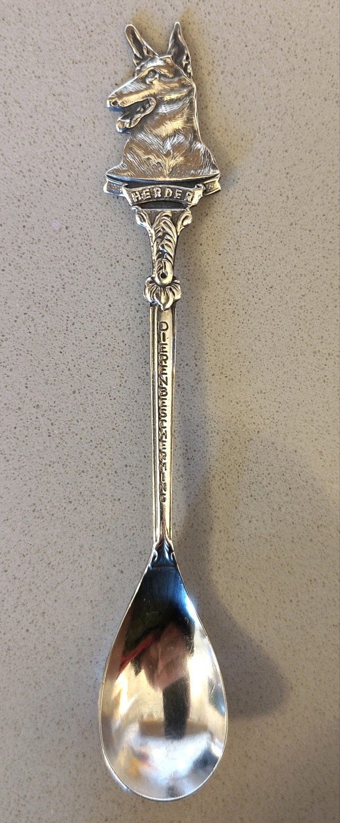 Verzilverd lepeltje herdershond, Ophalen of Verzenden
