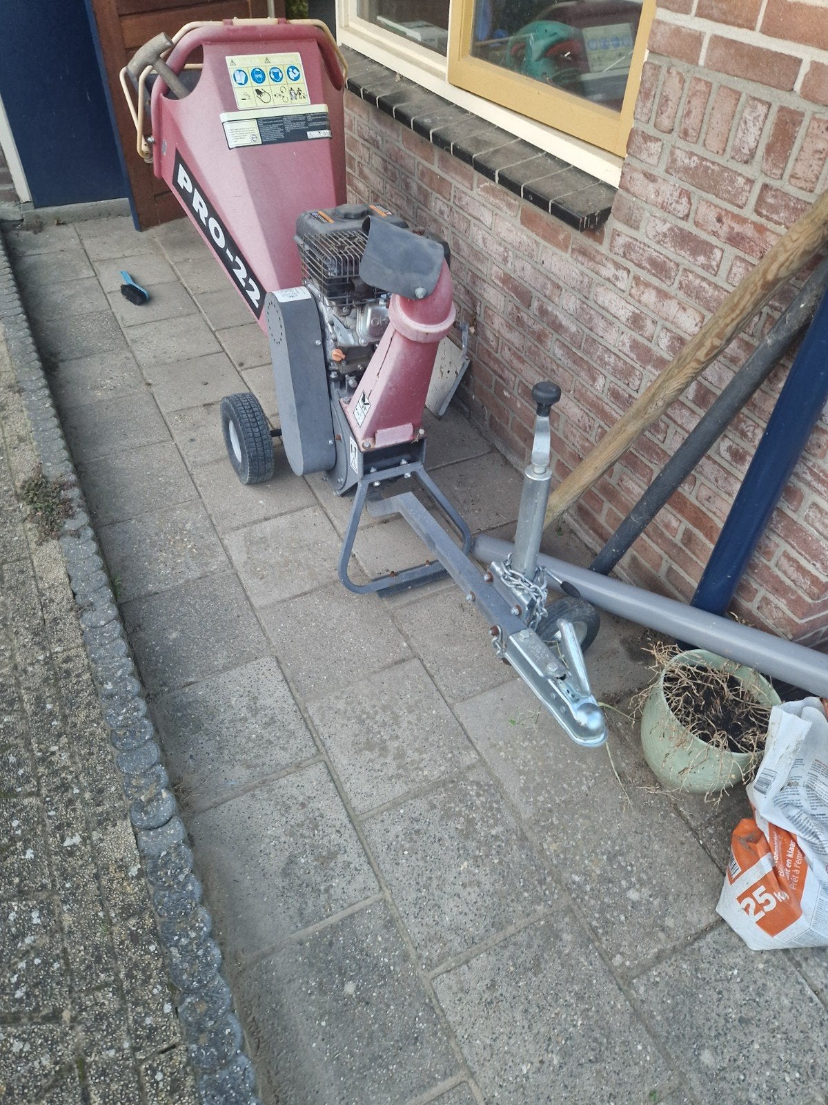 PRO-22 Houtversnipperaar op Benzine, Ophalen, Gebruikt, Benzine, PRO-22