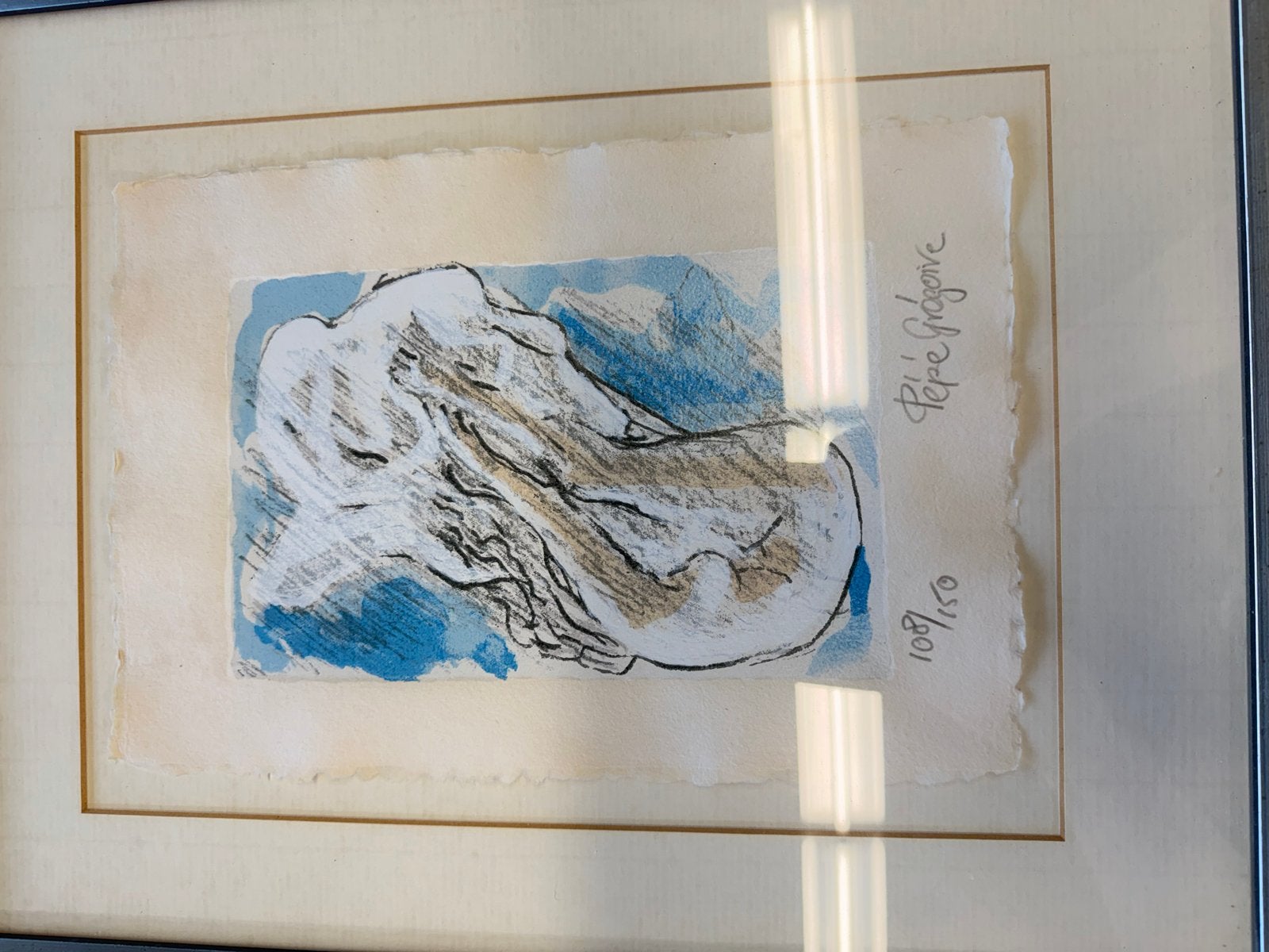Gesigneerde en genummerde lithografie van Pépé Grégoire, Ophalen of Verzenden, Lithografie, Genummerd, 1950 - 1999