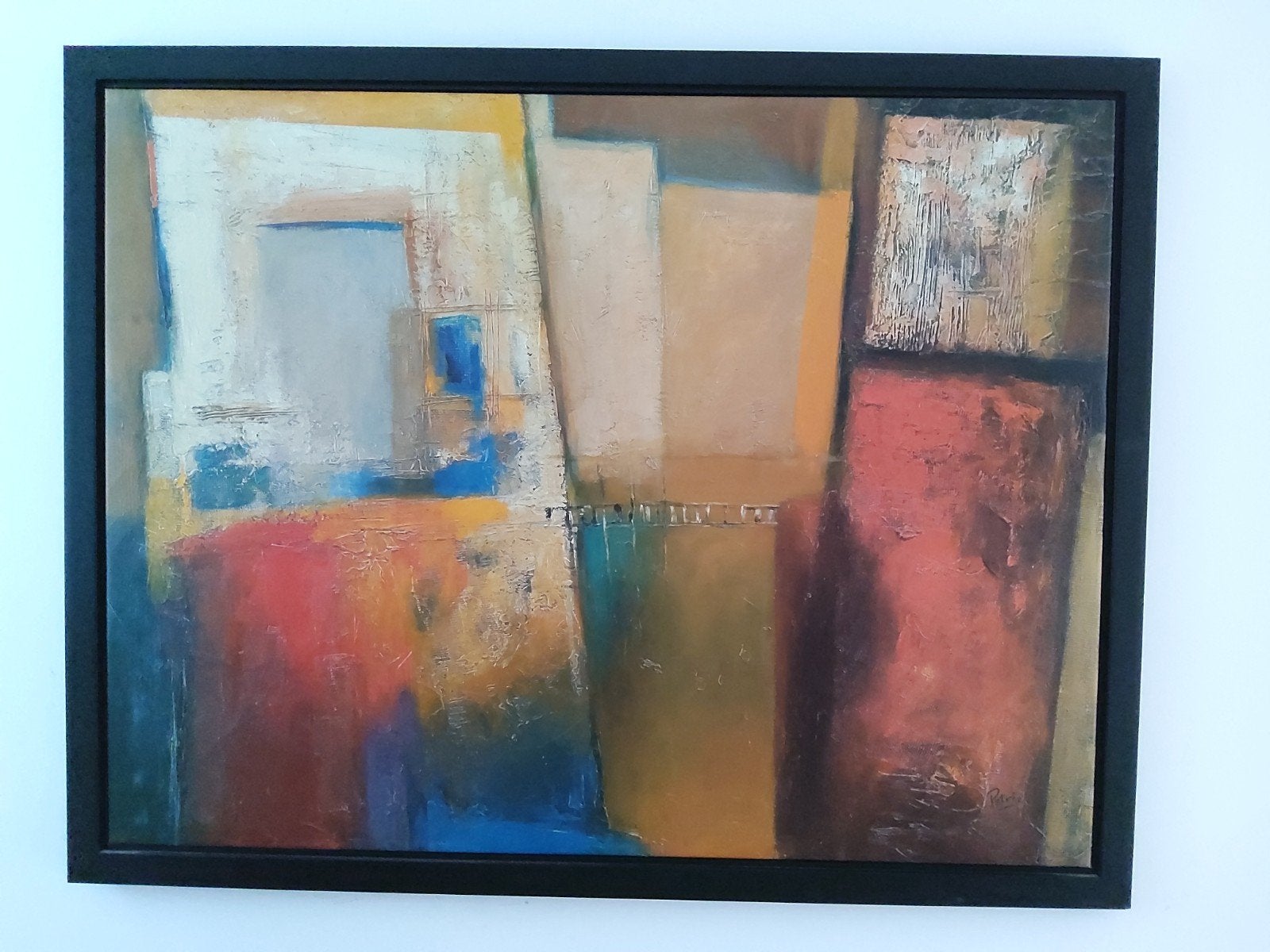 Abstract Schilderij - Moderne Kunst aan de Muur, Antiek en Kunst, Ophalen