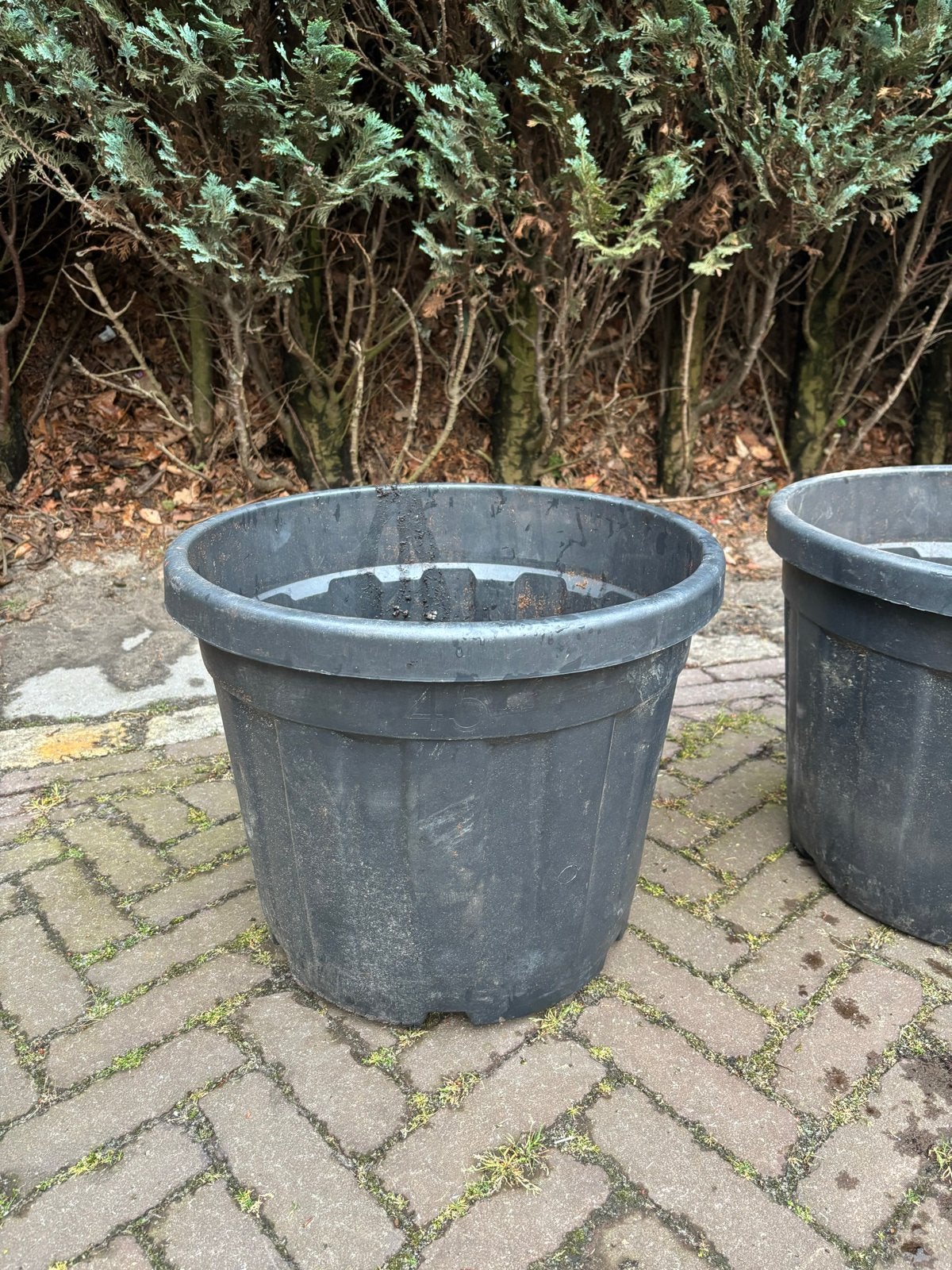 4x Kunststof Bloempotten 45L, Ophalen, Kunststof, Balkon, 40 cm of meer