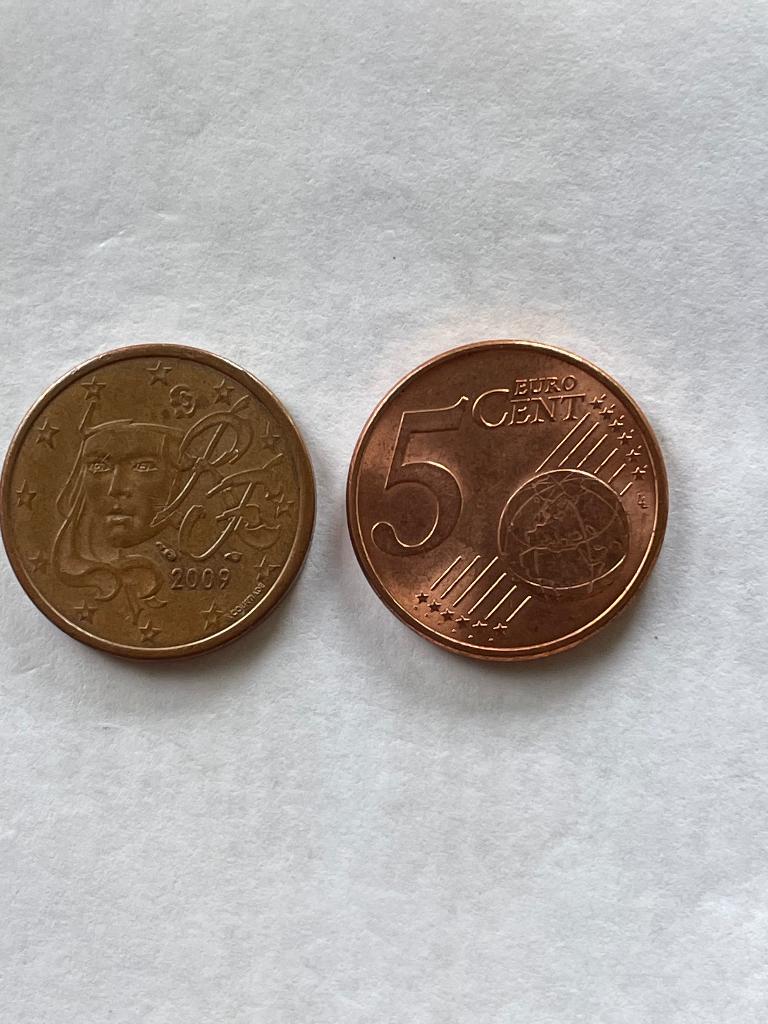 Frankrijk Euro 5 cent ,van 2009 ,2001 2016 ,1999 en 2019., Postzegels en Munten, Munten | Europa | Euromunten, Ophalen of Verzenden