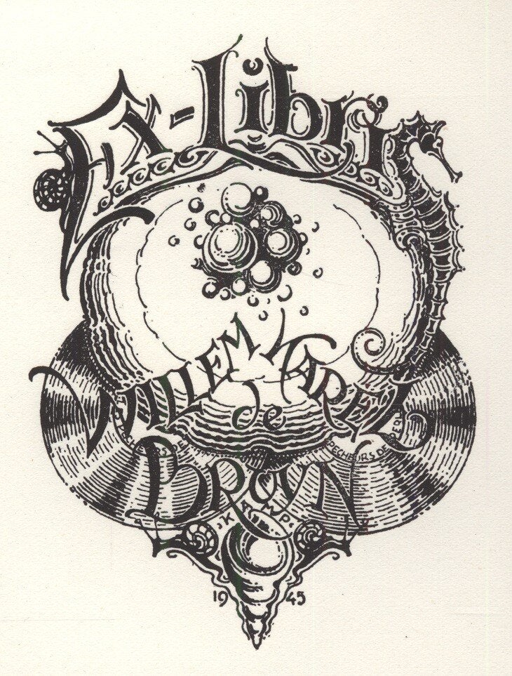 1014 Ex Libris Nederland : Ben Kamp, 1945, Verzenden, Ex libris