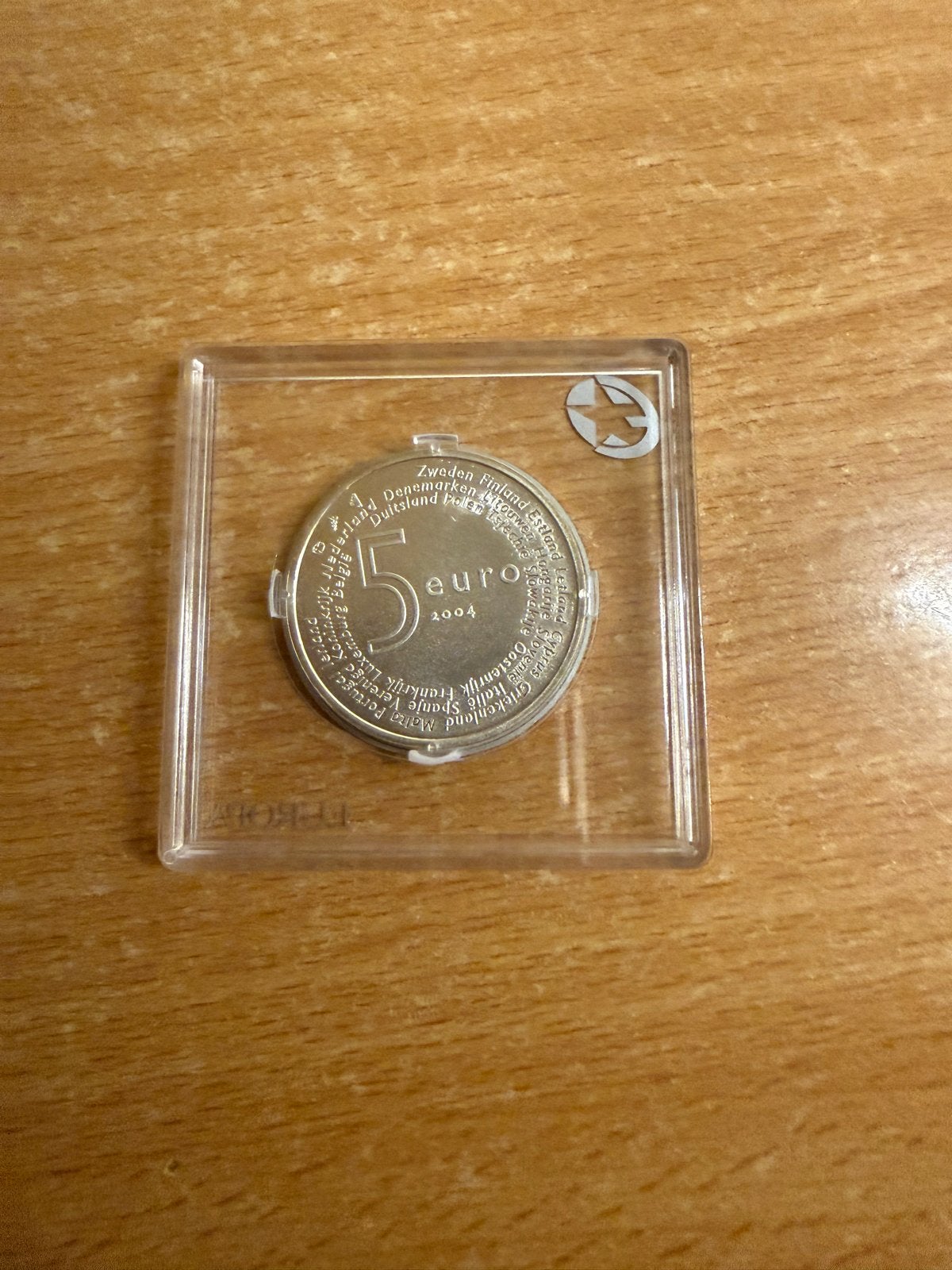 Zilveren 5 euro herdenkingsmunt EU uitbreiding 2004 Proof, Koningin Beatrix, Zilver, Euro's, Ophalen of Verzenden