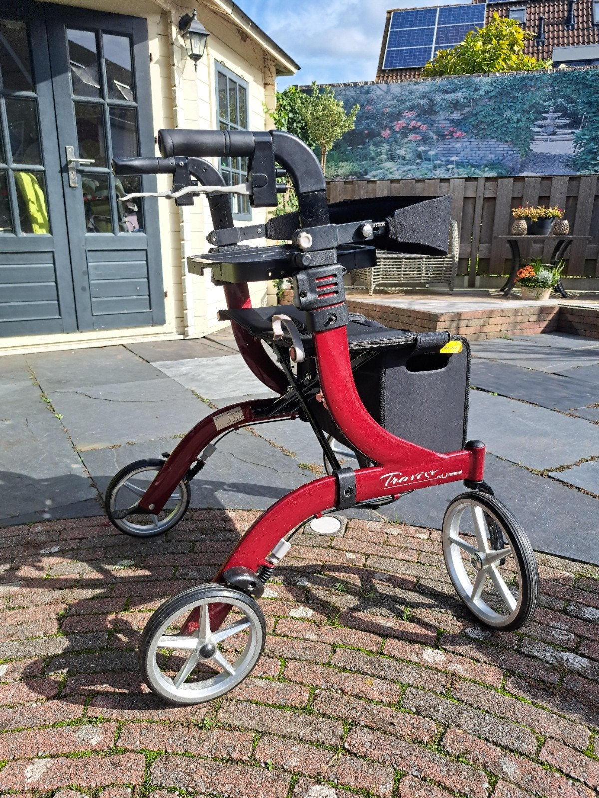 Mooie rode Travixx rollator type Deluxe S, Diversen, Ophalen, Opvouwbaar, Gebruikt