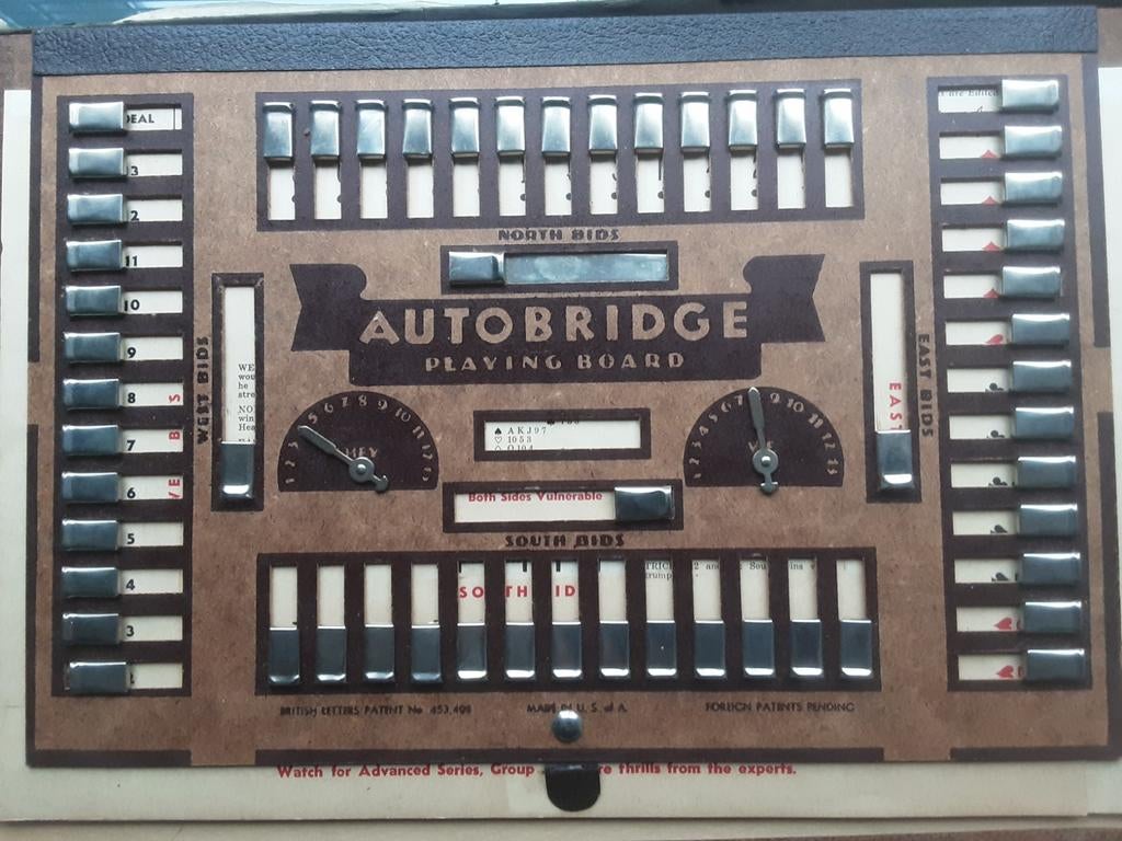 Antiek bridge bord, Overige munten, Ophalen of Verzenden, Gebruikt
