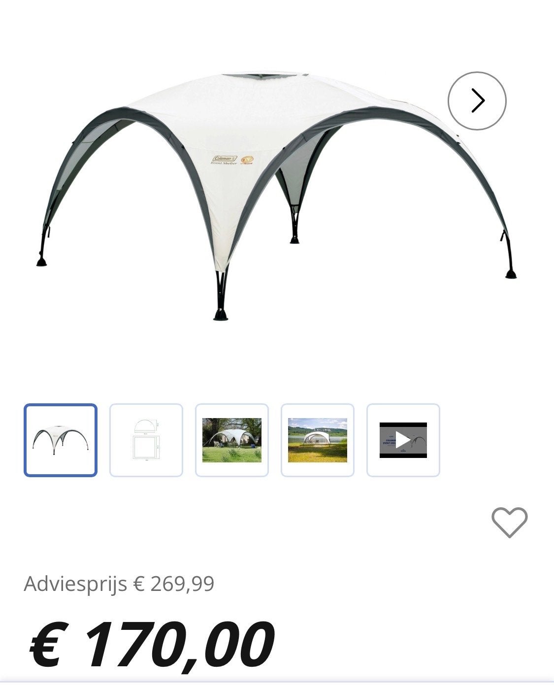 Coleman Event Shelter L- met twee zijwanden., Ophalen of Verzenden, Zo goed als nieuw